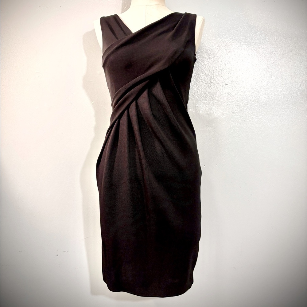 Moschino Elegant Black Draped Figure Hugging Dress size 4